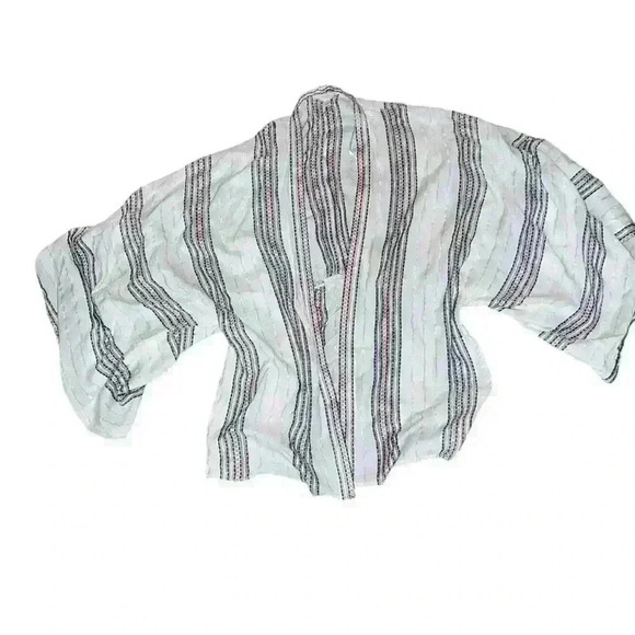 sim & sam Tops - Sim & Sam Kimono L/XL Striped Coastal Boho Bohemian Summer